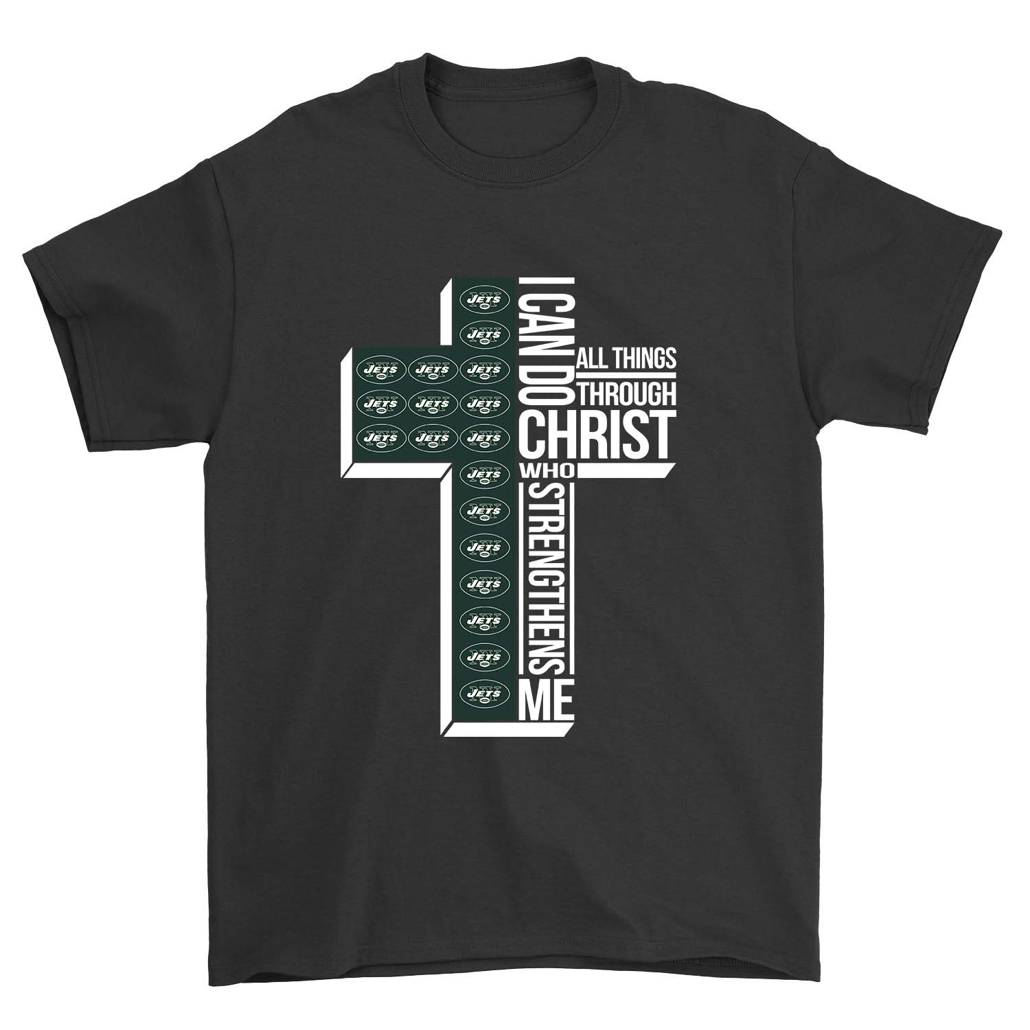 New York Jets "i Can Do All Things" Christian T-Shirt New York Jets "i Can Do All Things" Christian T-Shirt